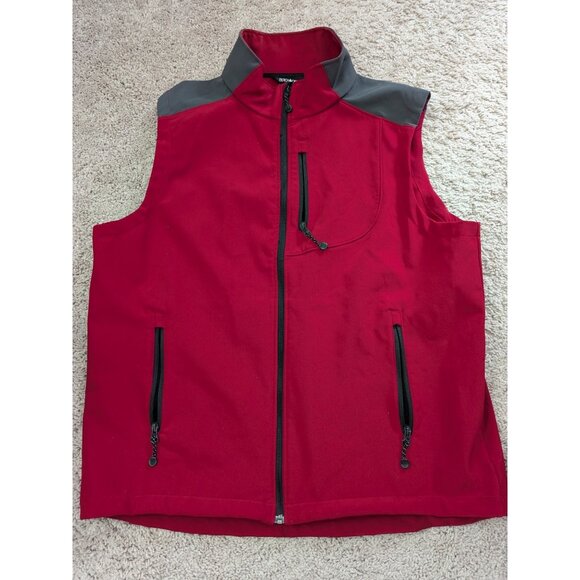 Black Diamonds Mens XLRed & Gray Sleeveless Zip-Up Vest-lp - Picture 6 of 9